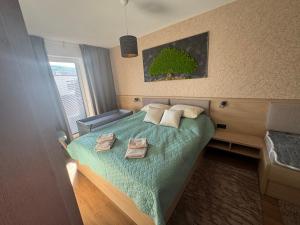Postel nebo postele na pokoji v ubytování Apartmán Ivett + 5 fotografií