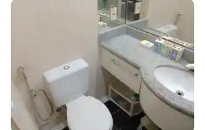 Koupelna v ubytování Apartamento na Beira-mar em Fortaleza