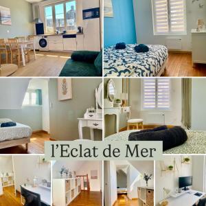 Ένα ή περισσότερα κρεβάτια σε δωμάτιο στο L'éclat à trois pas de la mer