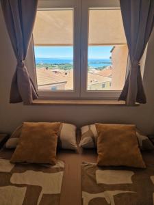 Predel za sedenje v nastanitvi Apartment Lea