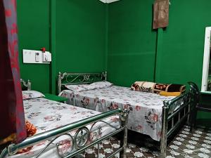 Postel nebo postele na pokoji v ubytování The Green View Homestay Siliguri in