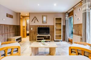 TV a/nebo společenská místnost v ubytování Apartaments La Neu