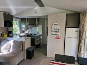 Kuchyň nebo kuchyňský kout v ubytování Mobil home Côte d'Opale