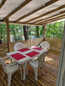 Balkón nebo terasa v ubytování Mobil home Côte d'Opale