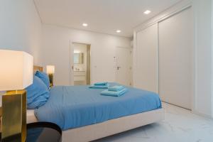 Uma cama ou camas num quarto em Villa Arkadie with private pool