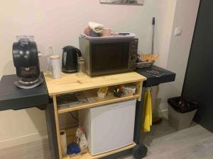 Kuchyň nebo kuchyňský kout v ubytování Chambre avec vue