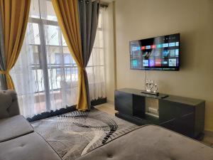 TV a/nebo společenská místnost v ubytování Sweet Homes Apartment Near all Embassies