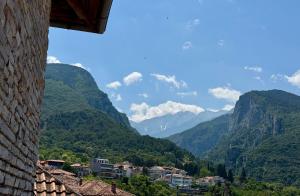 a view of a valley with mountains in the background at Afroditi Arhontiko in Litochoro