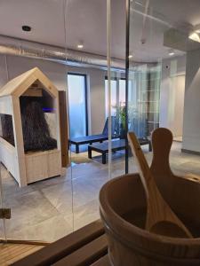 Posezení v ubytování Belle View 212 Strumyk - SPA Jacuzzi & Sauna