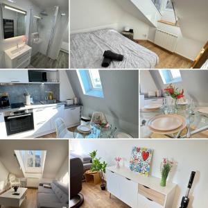 Kuchyňa alebo kuchynka v ubytovaní Superbe Logement Vue Cathédrale
