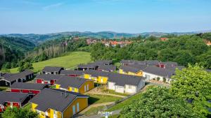 an aerial view of a village with houses at Ferienhaus Bergoase - Sankt Andreasberg im Harz in Sankt Andreasberg