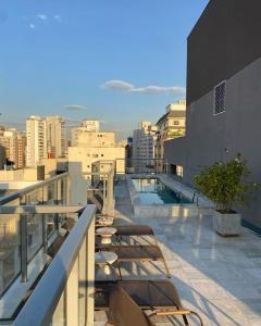 Swimmingpoolen hos eller tæt på Flat - Jardim Paulista - Próximo Metrô brigadeiro