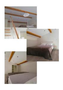 Studio في ميناء سانت-لويس-دو-رون: مجموعة من الصور لغرفة نوم وسرير