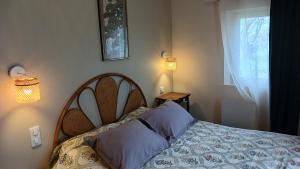 Postel nebo postele na pokoji v ubytování Gîte Sauge et Romarin