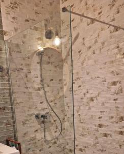 a shower with a glass door in a bathroom at Sun&Ocean in Morro del Jable +18 photos