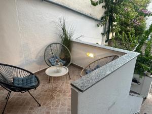 Balkón nebo terasa v ubytování Apartman Obala deLuxe