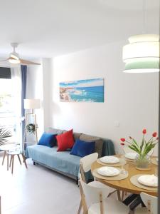 Et opholdsområde på Apartamento Brisas Luminosas