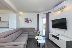 Televízia a/alebo spoločenská miestnosť v ubytovaní Apartment Zecevo Rtic 8366d