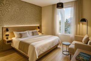 Katil atau katil-katil dalam bilik di Hotel Reva TAHITI