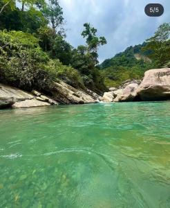 a view of the water in a river at Finca MI FUNDO in Acacías