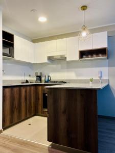 Kuchyň nebo kuchyňský kout v ubytování Modern and centrally located with a rooftop