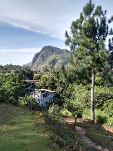a house on a hill with a mountain in the background at Robarosiya Ella in Ella