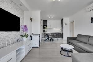 Televízia a/alebo spoločenská miestnosť v ubytovaní Apartment San Marino