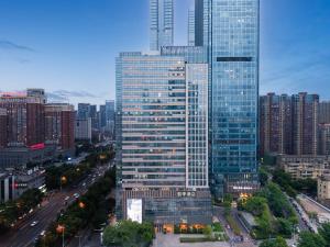 una vista di una città con edifici alti di Changsha Feiji Hotel a Changsha