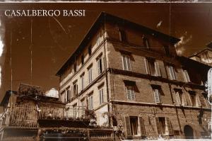 a black and white photo of a building at Casalbergo in Siena