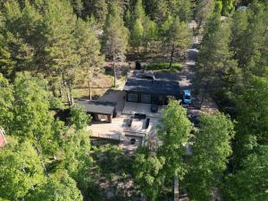 an overhead view of a house in the woods at Villa Terwaluoto in Oulu