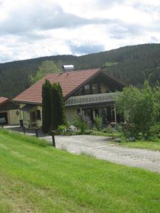 una casa grande con una carretera delante de ella en Ferienwohnung Marie, en Feldberg