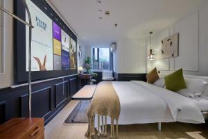 O zonă de relaxare la Xiamen Puyiju Movie Theme Hotel