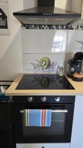 Kuchyň nebo kuchyňský kout v ubytování Apartmán - Café Princ pod Hradem WiFi, KLIMA