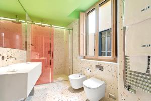 Koupelna v ubytování Hotel Milu Milano