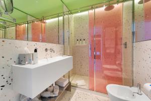 Koupelna v ubytování Hotel Milu Milano