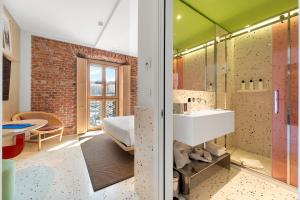 Koupelna v ubytování Hotel Milu Milano + 37 fotografií