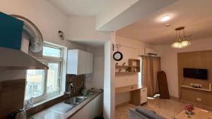 Η κουζίνα ή μικρή κουζίνα στο The Cozy Stay Entire 1BHK Apartment Sec 168 Golden Palms