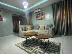Гостиная зона в TWO BEDROOM MODERN LUXURY APARTMENT Ibadan