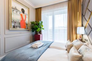 Posteľ alebo postele v izbe v ubytovaní Luxury penthouse with jacuzzi