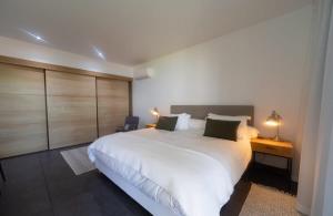 Voodi või voodid majutusasutuse Best Flat in Corossol with Ocean Views toas