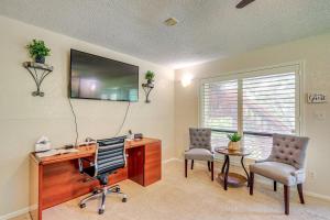a home office with a desk and two chairs at Relaxing Helotes Apt 7 Mi to UT at San Antonio! in San Antonio