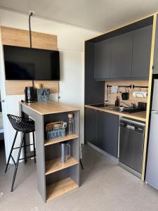 Køkken eller tekøkken på Mobile Homes Lavanda & Maslina