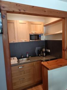 O bucătărie sau chicinetă la Grand studio en montagne