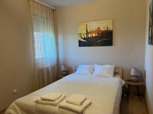 Postel nebo postele na pokoji v ubytování R&R apartment Medak 3