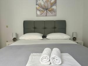 Postel nebo postele na pokoji v ubytování Seaside apartments Polić, Rogoznica