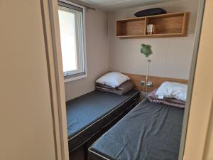 Un toit sur le bassin les Embruns客房内的一张或多张床位