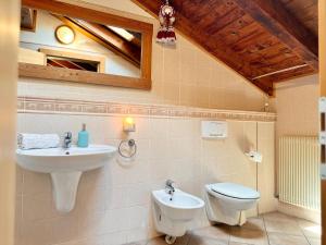 Koupelna v ubytování Chalet Rustico Bertolini per Gruppi! + 37 fotografií