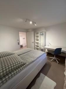 Postel nebo postele na pokoji v ubytování Esmeralda Ferienwohnung 2 Ebesbach-Musbach