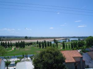 a view of a park with trees and a river at Soltejo in Vila Nova da Barquinha