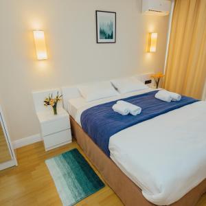 Postel nebo postele na pokoji v ubytování Black sea view room